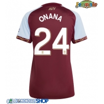 Maglie da calcio Aston Villa Amadou Onana #24 Prima Maglia Femminile 2025-26 Manica Corta